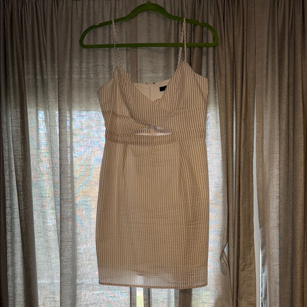 Elegant Striped White Dress